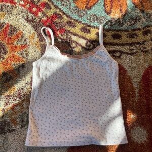 Adorable floral white and pink tank, gives cottage core